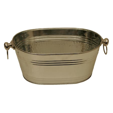 Lawnitator 14 in. Polished Silver Beverage Oval Bucket LA2681585